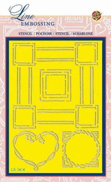 Schablone Line-Embossing Rahmen 2