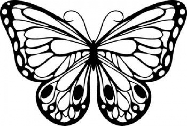 Silhouette Schablone Romantic Butterfly