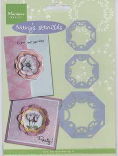 Embossing-Stickschablone Achteck