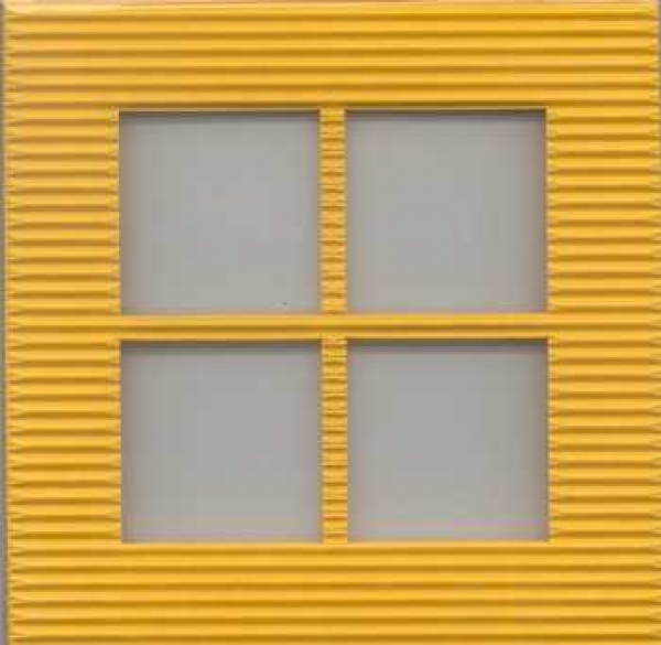 Schüttelkarte Fenster Welle gelb