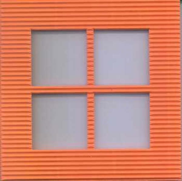 Schüttelkarte Fenster Welle orange