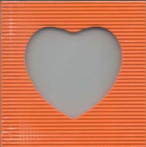 Schüttelkarte Herz Welle orange
