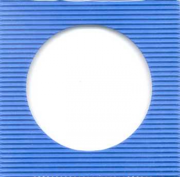 Schüttelkarte Rund Welle blau