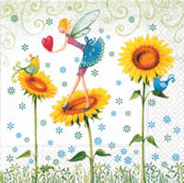 Serviette Blumenelfe (Fairy World)