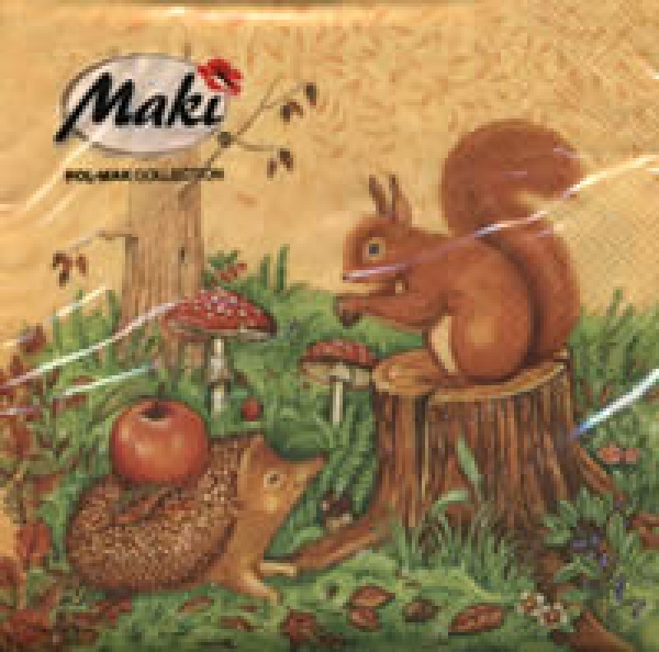 Serviette Eichhörnchen, Igel, Rarität