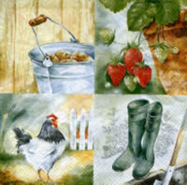 Serviette Garten