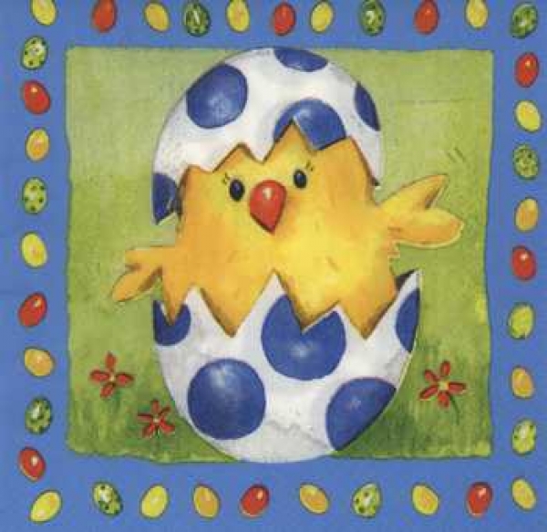 Serviette Küken, Osterei, Rarität