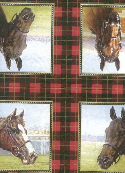 Serviette Pferde (Pimlico) rot