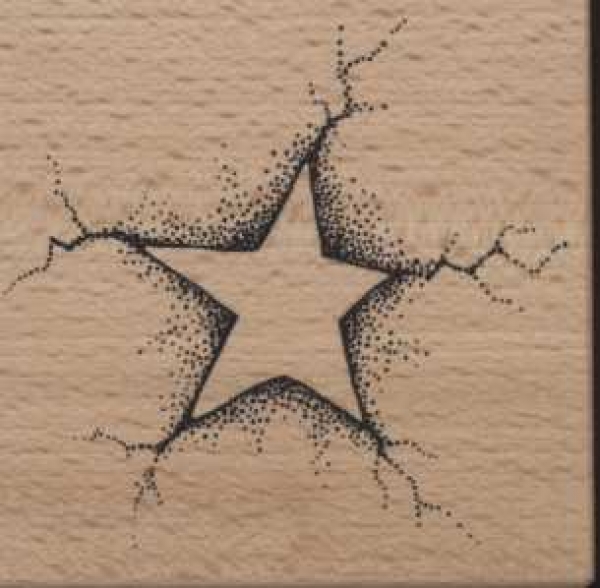 Stempel Stern mit Risse