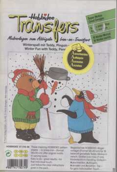 Transfer Winterspass mit Teddy + Pinguin