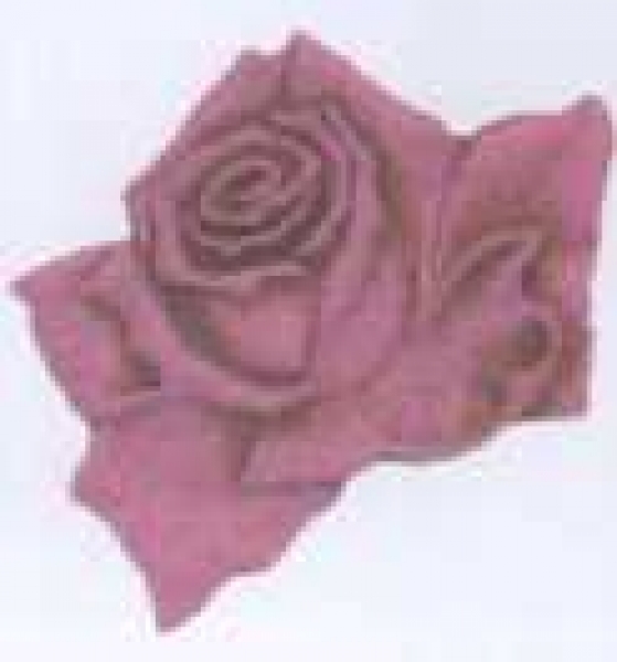 Verzierwachs Rose altrot