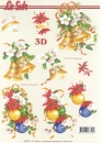 3D Schneidebogen Weihnachtsdeko, Glocken und Kugeln