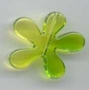 Fensterschmuck Blümchen transparent grün-gelb