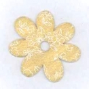 Stoff-Blume gelb, gemustert