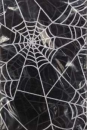 Stoff Halloween Spinnweben weiss