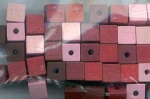 Holzwürfel rot-rosa