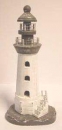 Leuchtturm Holz weiss-grau