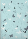 3D Duo-Tonkarton Schmetterlinge pastellblau