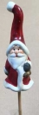 Keramik Nikolaus mit langer Mütze und Glocke