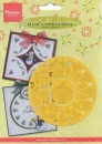 Embossing Kreuzstich Stickschablone rund, Tannenbaum