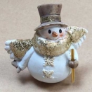 Schneemann Goldi, weiss-gold