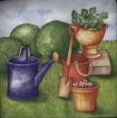 Serviette Garten