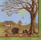 Serviette Igel, Pilze, Rarität