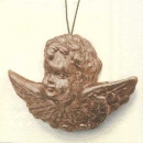 Serviette Pute (Engelköpfe auf beigem Grund)