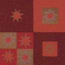 Serviette Sterne, roter Grund, Rarität