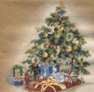 Serviette Weihnachtsbaum, Geschenke