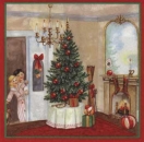 Serviette Weihnachtsbaum, Cheminee (warten auf den Weihnachtsmann), Rarität