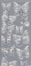 Sticker Schmetterling silber