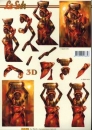 3D Schneidebogen afrikanische Frauen mit Krug