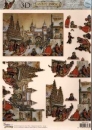 3D Schneidebogen Anton Pieck, Kutschenfahrt, nostalgisch
