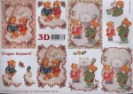3D Schneidebogen Bären im Schnee, Schneemann