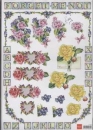 3D Schneidebogen Rosen, Vergissmeinnicht, Buchstaben