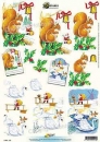 3D Schneidebogen Eichhörnchen, Schwan