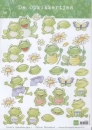 3D Schneidebogen Frosch mit Blume, Schmetterling