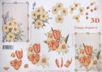 3D Schneidebogen Tulpen, Narzissen
