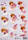 3D Schneidebogen Kinder, Geburtstag, Blumen, Torte