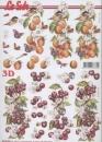 3D Schneidebogen Pfirsich, Kirschen