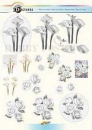 3D Schneidebogen weisse Blumen