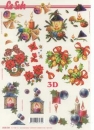 3D Schneidebogen Laternen, Kerzen, Weihnachtsblumenkorb