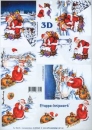 3D Schneidebogen Samichlaus Kamin, Schlitten