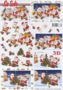3D Schneidebogen Weihnachtsmänner