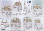 3D Schneidebogen Schloss im Schnee