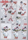 3D Schneidebogen Schneemann Skifahren