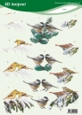 3D Schneidebogen Vögel im Schnee