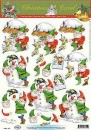 3D Schneidebogen Weihnachten, Zwerge