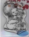Clear Stamp Mädchen und Katze